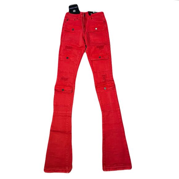 Doctrine Savant Super Stacked Jean Red Size 32